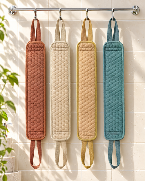 Les 4 coloris Liséa : terracotta, beige, sable, bleu-vert