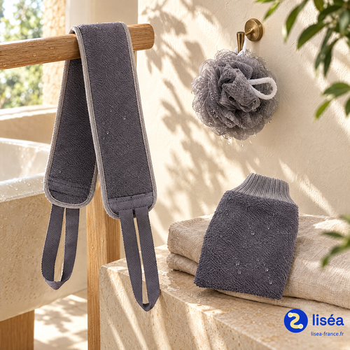 Coffret Liséa gris dans une salle de bain